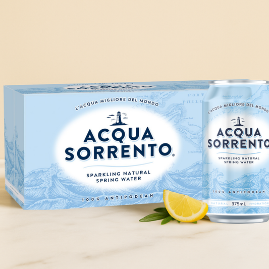 Acqua Sorrento Sparkling Water 375 mL × 10 Cans