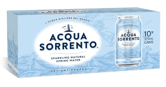Acqua Sorrento Lightly Sparkling Water 375 mL × 10 Cans Aqua Works