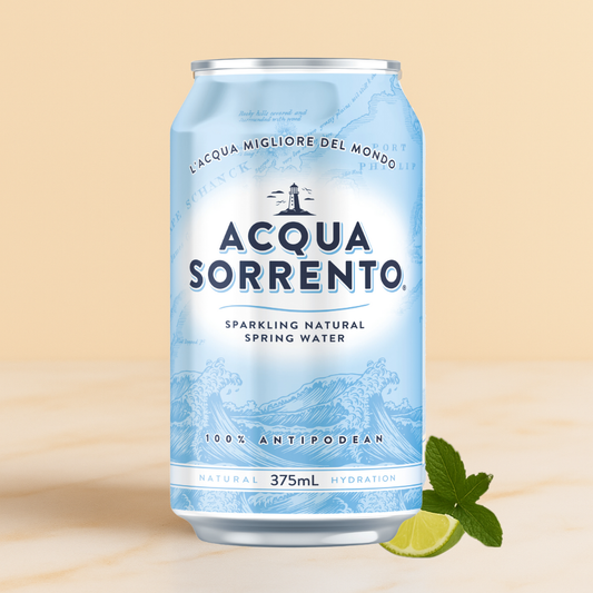 Acqua Sorrento Sparkling Water 375 mL × 10 Cans