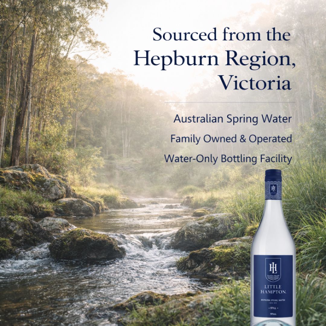 Little Hampton still spring water sourced from Hepburn Region Victoria