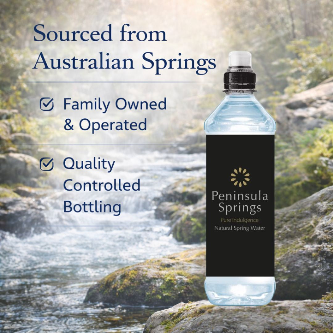Peninsula Springs Australian spring water sourced from natural springs with family owned bottling