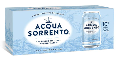 Acqua Sorrento Lightly Sparkling Water 375 mL × 10 Cans Aqua Works