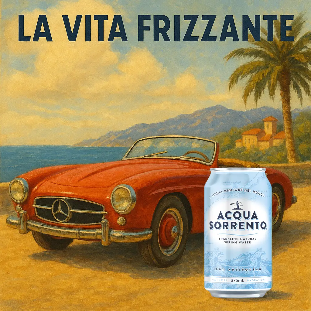 Acqua Sorrento Sparkling Water 375 mL × 10 Cans Aqua Works