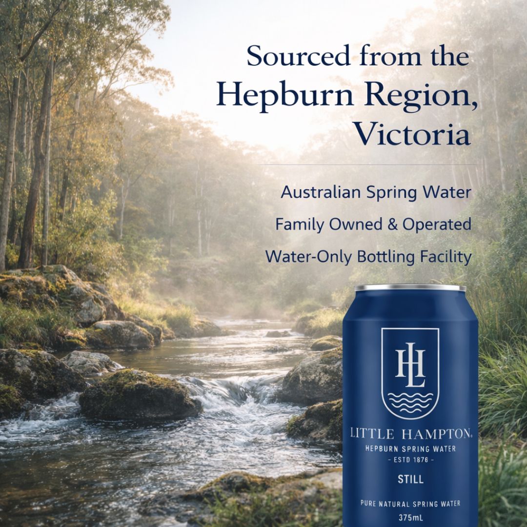 Little Hampton still spring water sourced from Hepburn Region Victoria